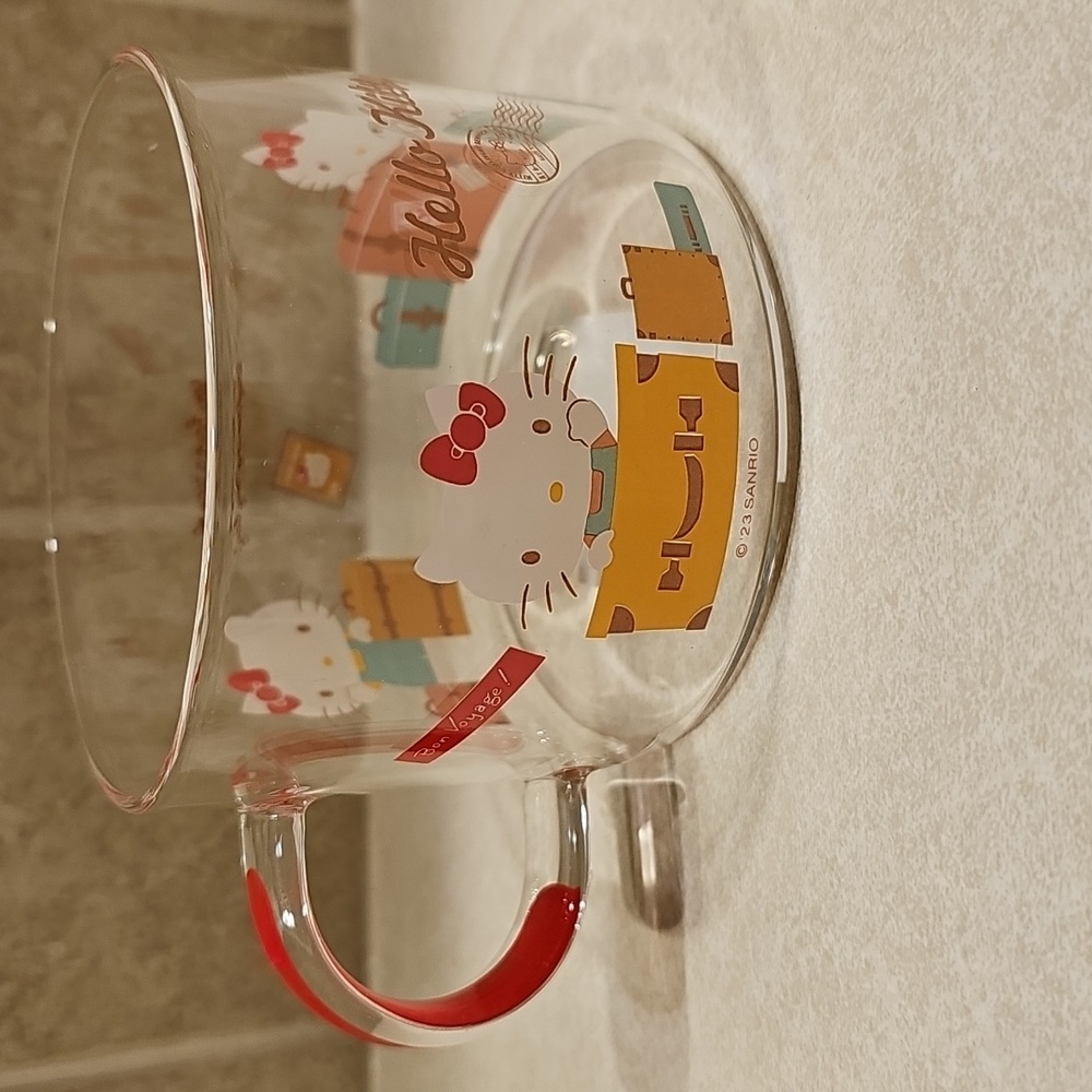 Hello Kitty Sanrio Bon Voyage Glass Mug